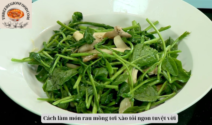 Cách làm món rau mồng tơi xào tỏi ngon tuyệt vời